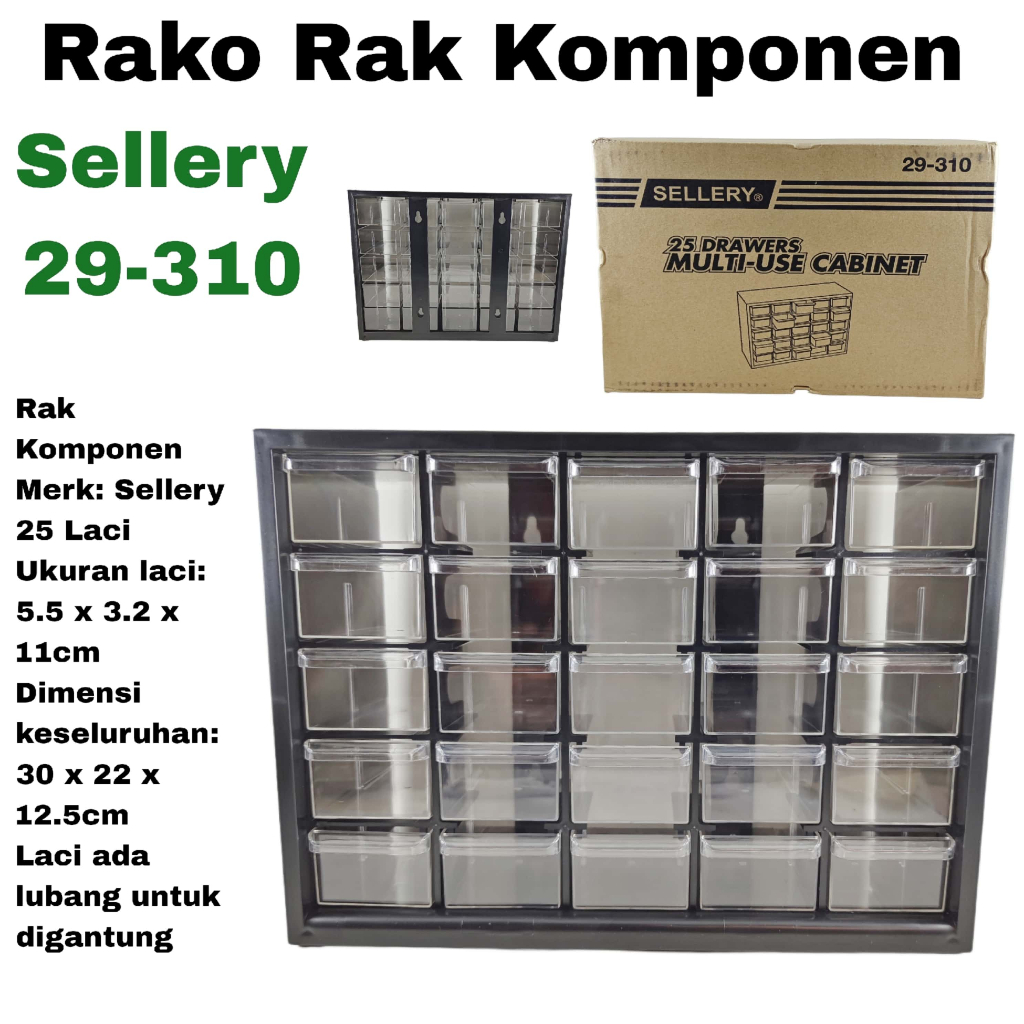 Rako Rak Komponen Sellery 29-310 25 Slot Drawers