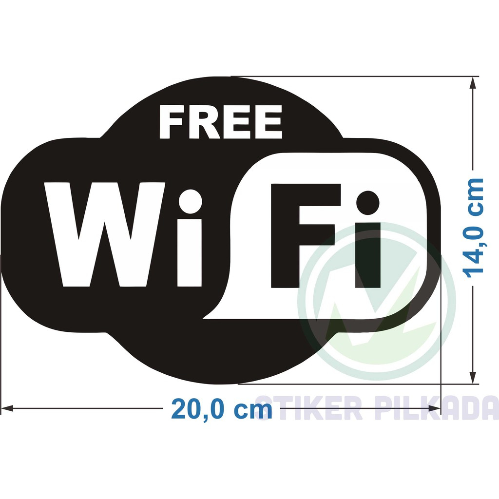 

STIKER VINYL FREE WIFI HITAM PUTIH CUTTING KISS