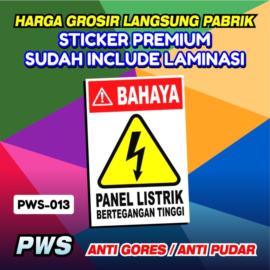 

Sticker 30x40 Safety Sign Bahaya Panel Listrik Tegangan Tinggi / Sticker K3 Keselamatan Kerja / Label Stiker