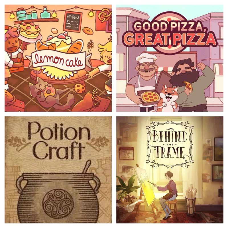 Nintendo Switch 4in1 Lemon Cake , Good Pizza,Great Pizza, Potion Craft,; Alchemist Simulator , Behin