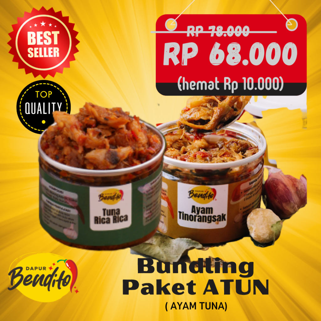 

SAMBAL BENDITO - Sambal Tuna Rica dan Ayam Tinorangsak - Paket Bundling 2 Produk