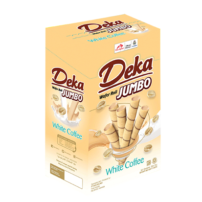 deka wafer roll jumbo white coffee - deka jumbo white coffee