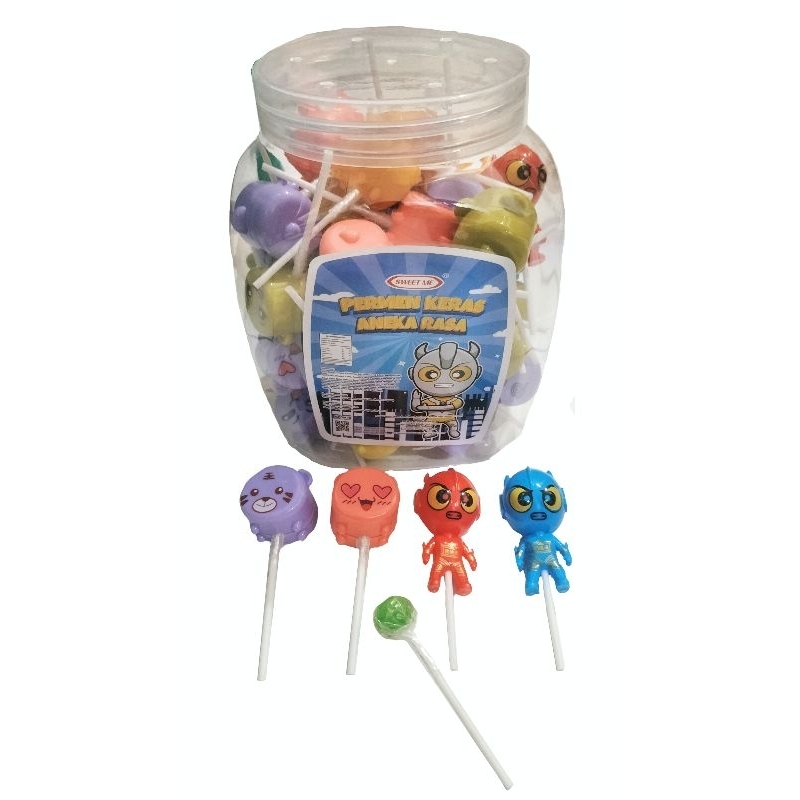 

Sweet Me Permen Keras Robotman Hewan Animal Isi 50 Pcs