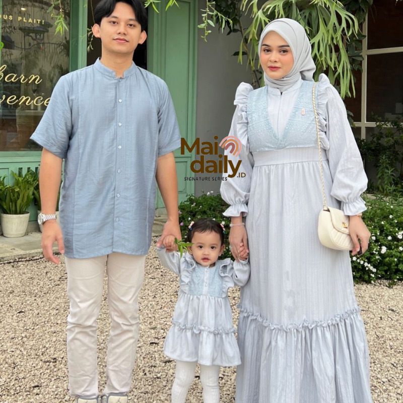 FAMSET DRESS AMEENA / FAMSET LEBARAN 2024 / DRESS CANTIK / SARIMBIT LEBARAN