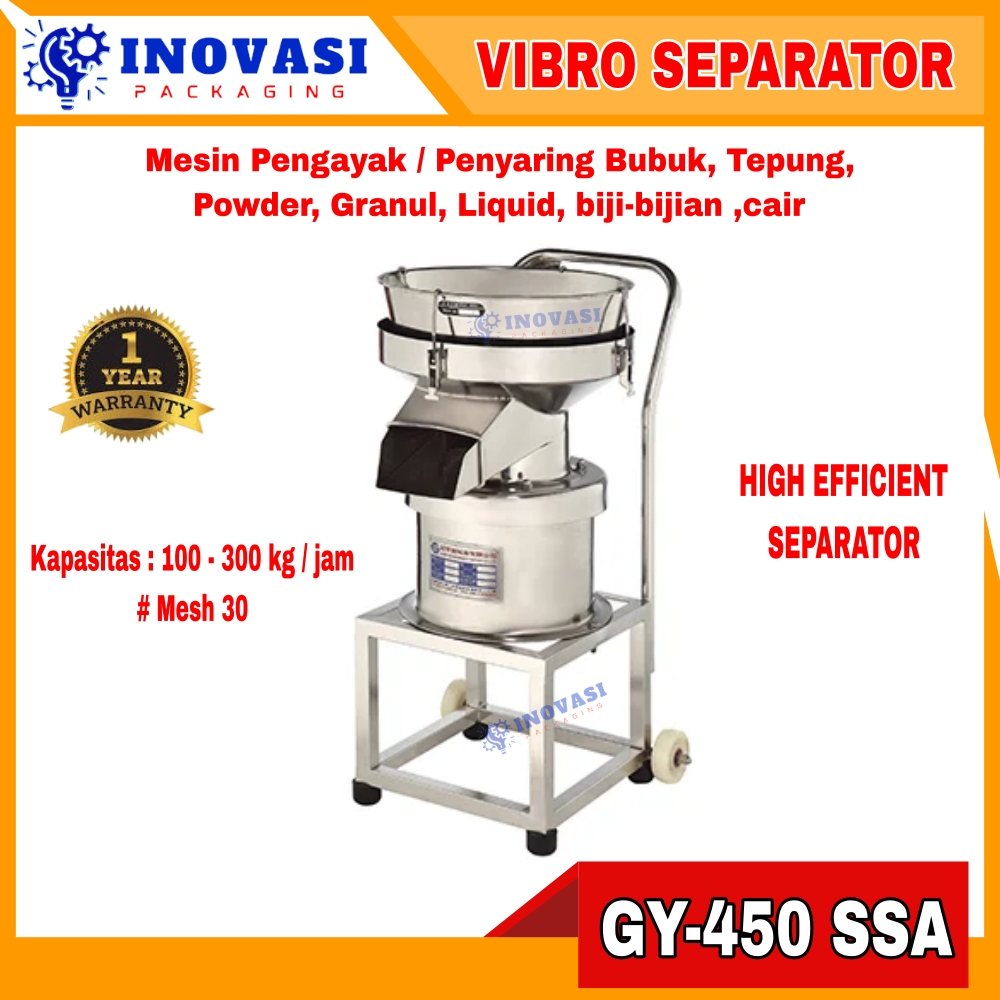 GY-450 SSA Mesin Vibro Separator Pengayak Tepung Atau Powder GUAN YU