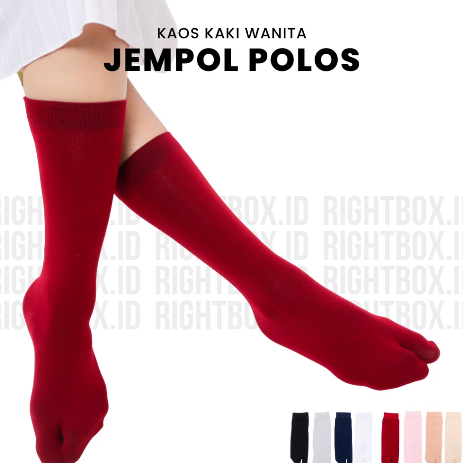 Borong Laris  Rightbox Kaos Kaki Jempol Polos Bahan Katun Nilon Tersedia Warna warna Favourite