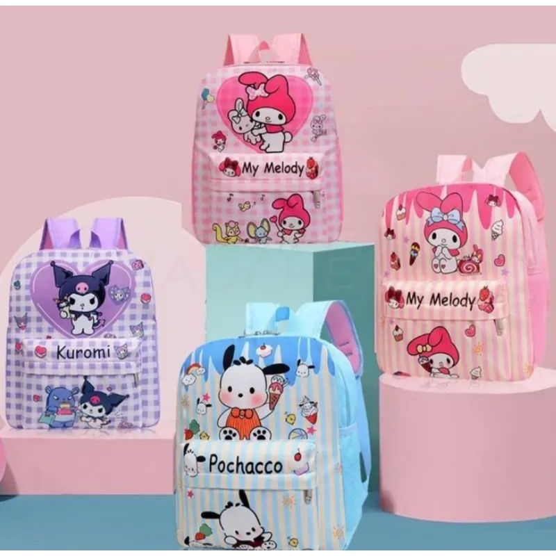 Lovely- Tas ransel cinnamoroll kuromi melody sanrio / Tas Sekolah sanrio