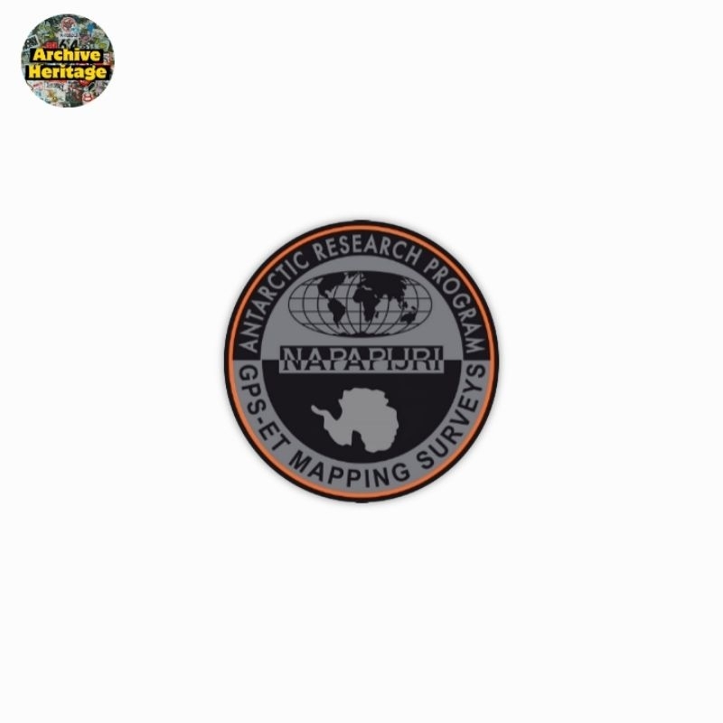 

sticker Napapijri antartic research program maping surveys logo casual hooligans stiker