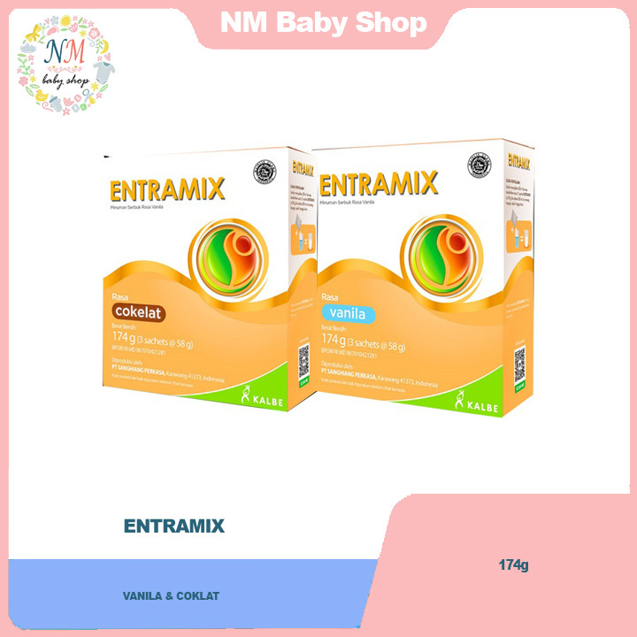 KALBE MEDIKAL ENTRAMIX COKLAT VANILA 185 GR SUSU NUTRISI LENGKAP UNTUK DEWASA 185GR SSKD NM