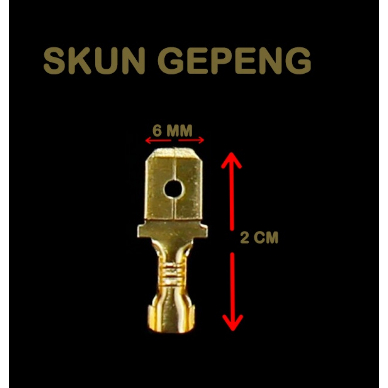 Skun Kabel Kuningan Terminal Sekun GEPENG