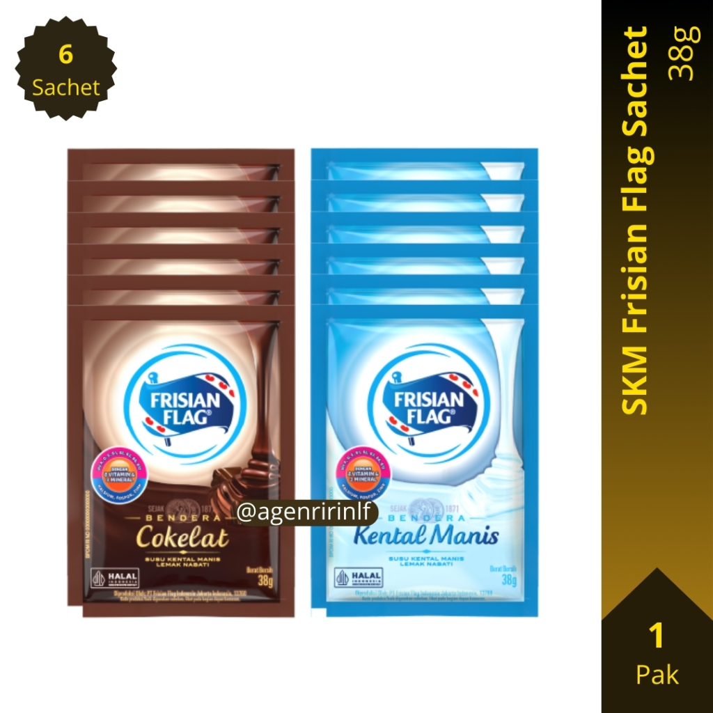 

Frisian Flag Bendera Kental Manis Saset 38 gr (38g x 6 Pcs) Pak