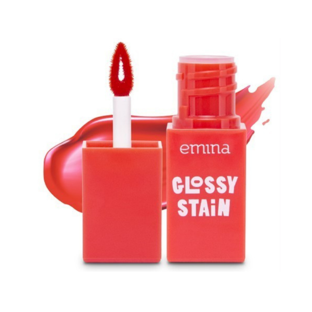 Emina Glossy Stain Shade Warna 05 Spring Dazzle Melty Gel Lip Tint Gloss Glow Finish Tahan Lama Lemb