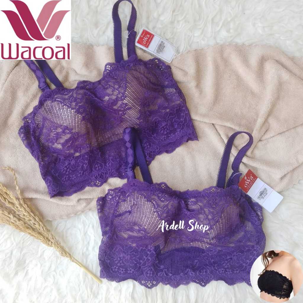 CW WACOAL BRA WANITA KAWAT KEMBEN RENDA PURPLE CUP 34B IB 4752