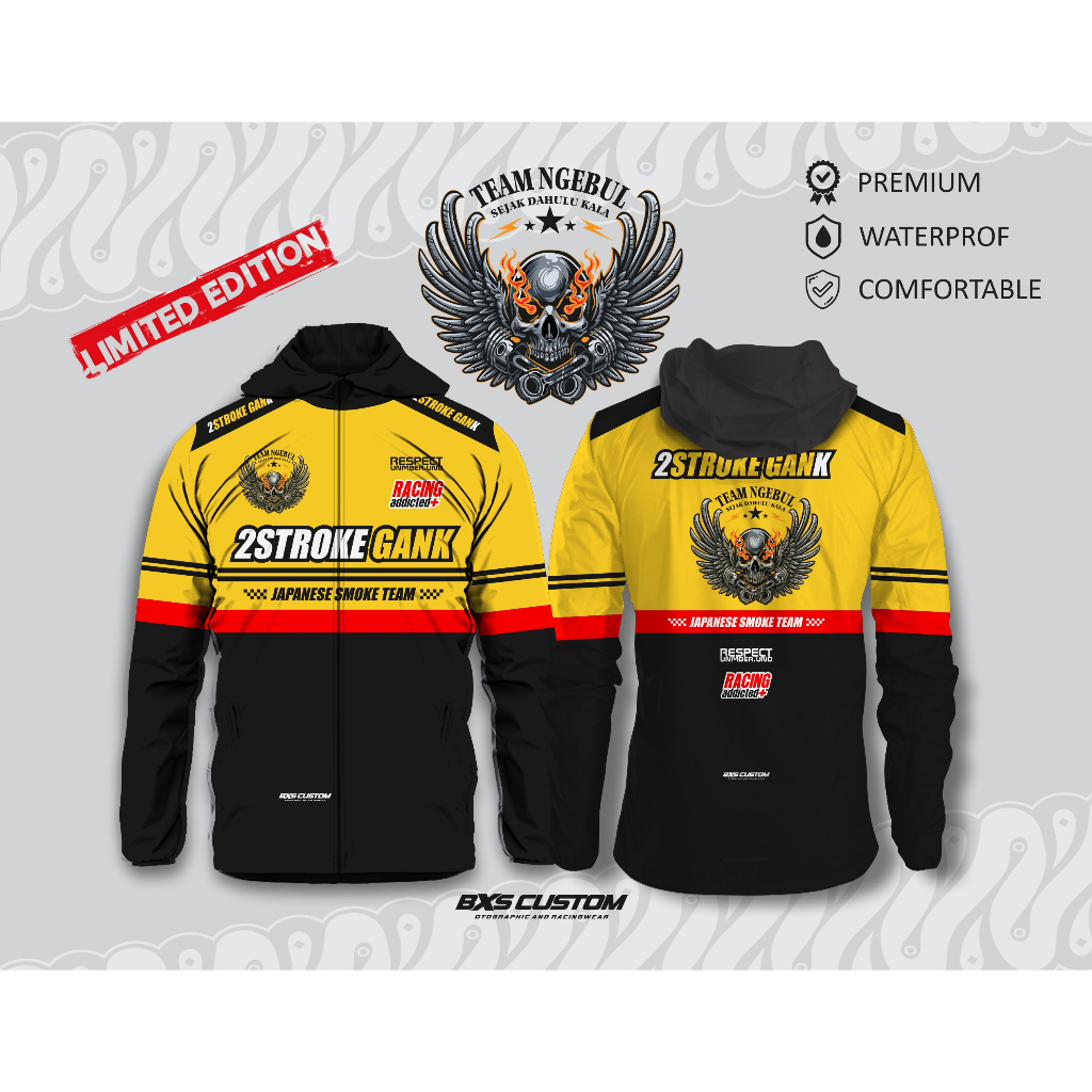 JAKET 2STROKE GANK TOURING SUNMORI WATERPROOF JACKET 2TAK / TWO STROKE RIDER ORIGINAL BXS CUSTOM