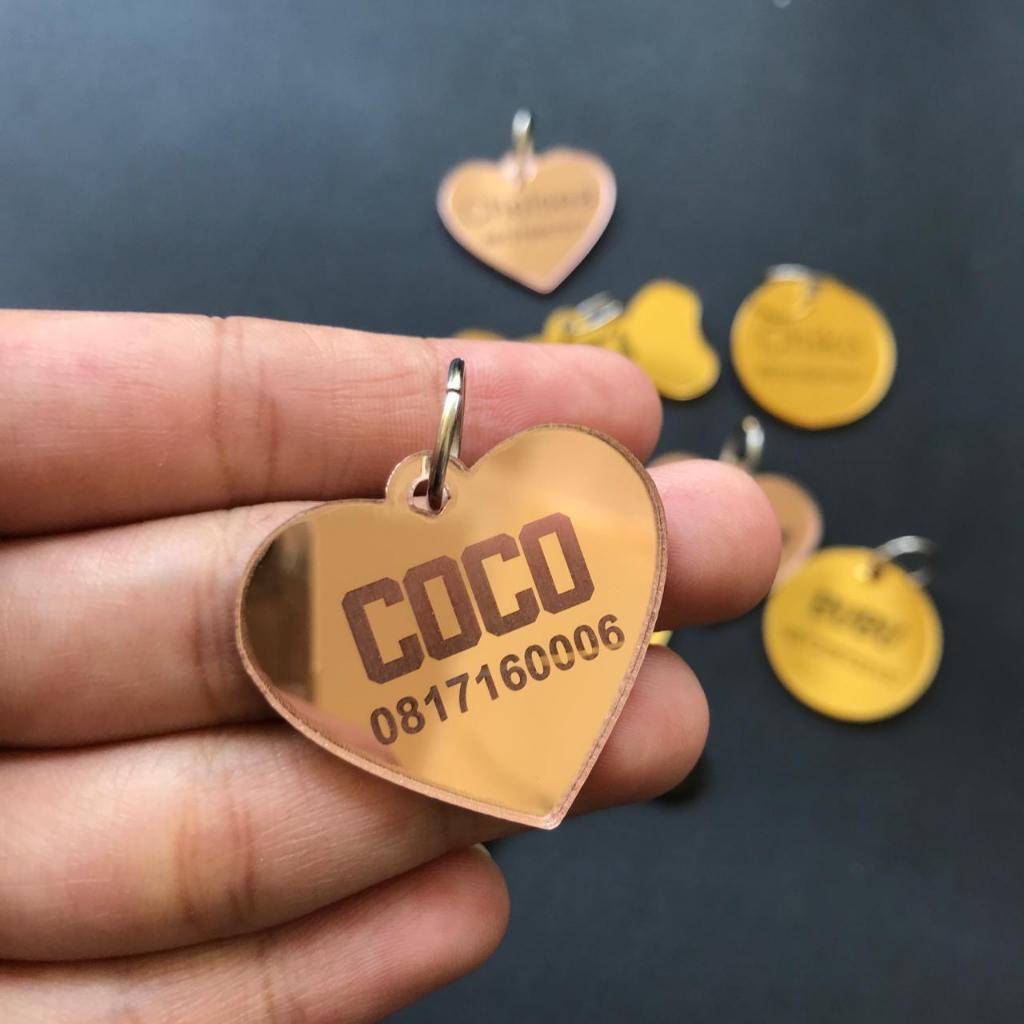 Tag Anjing Kuncing Peliharaan Custom Nama Name Tag Pet