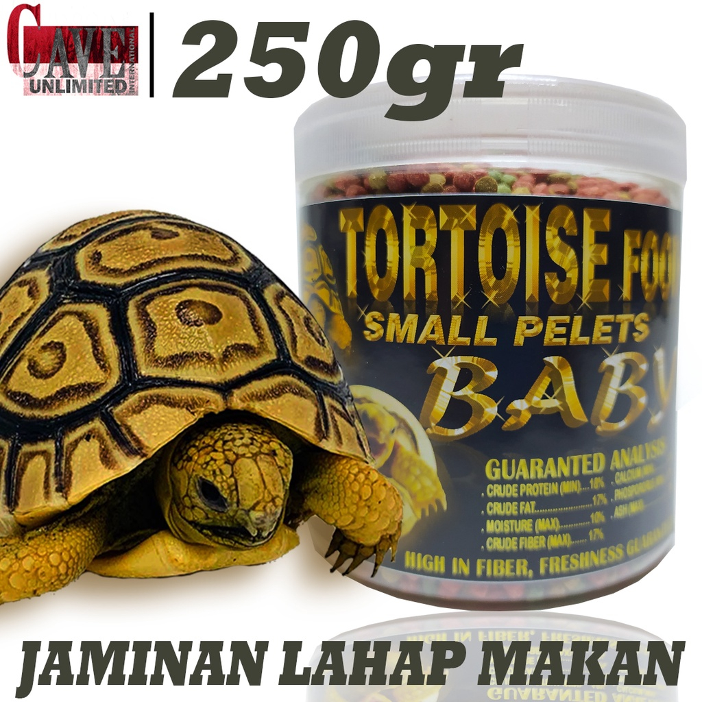 250GR PAKAN BABY SULCATA PARDALIS INSTAR MAKANAN PELET KURA KURA TORTOISE JAMINAN LAHAP MAKAN