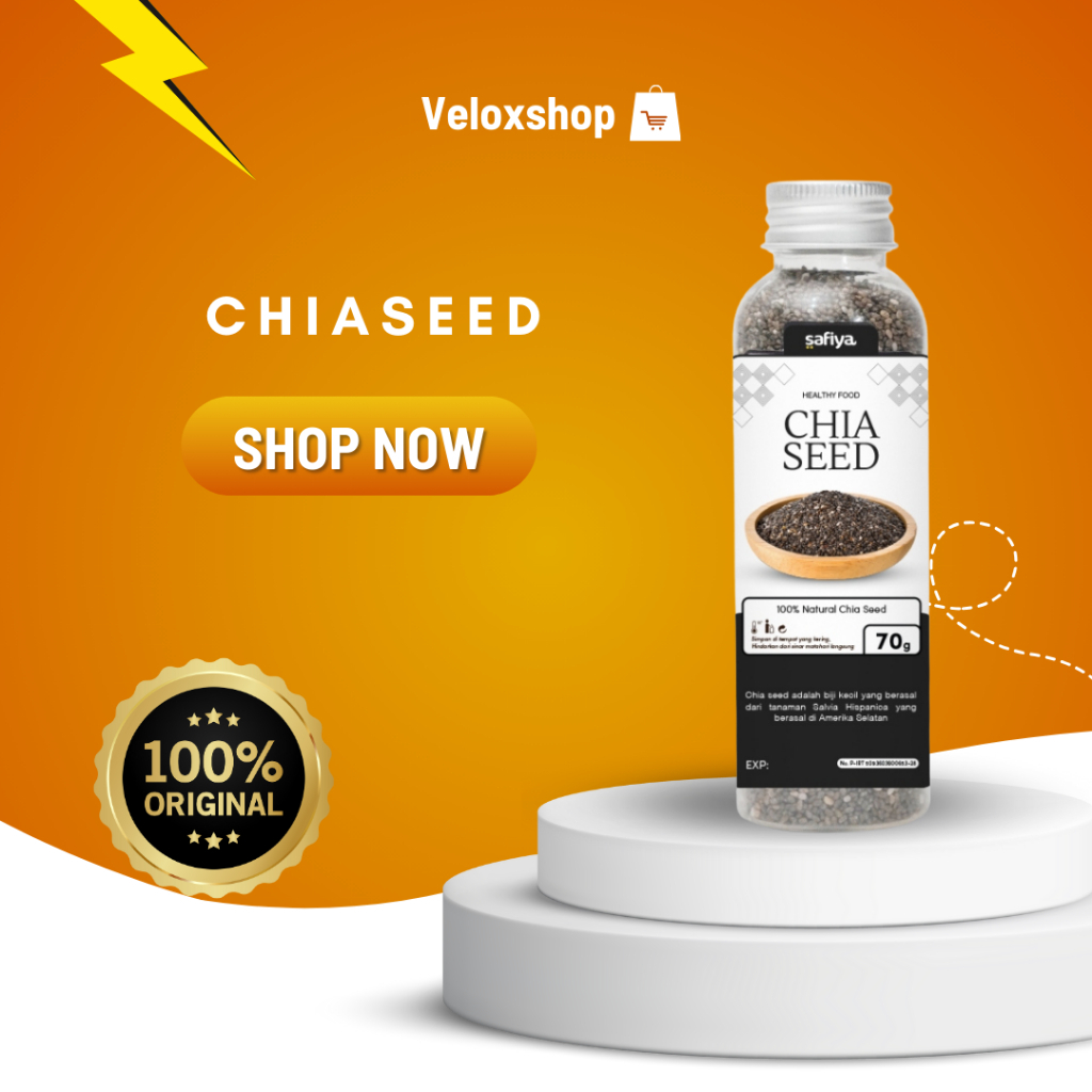 

Chia Seed - Organik 70 Gr - Black Chiaseed Kemasan Botol - Safiya Food