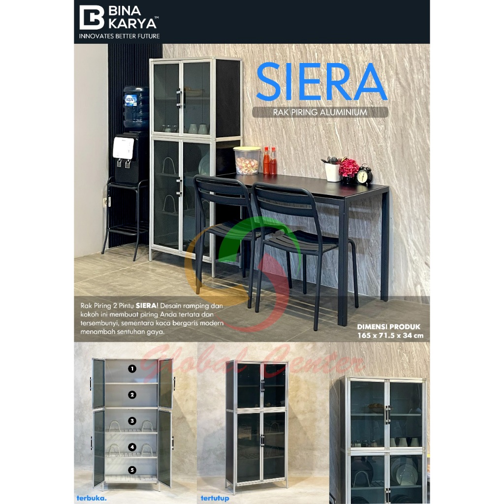 BINA KARYA RAK PIRING ALUMINIUM SIERA