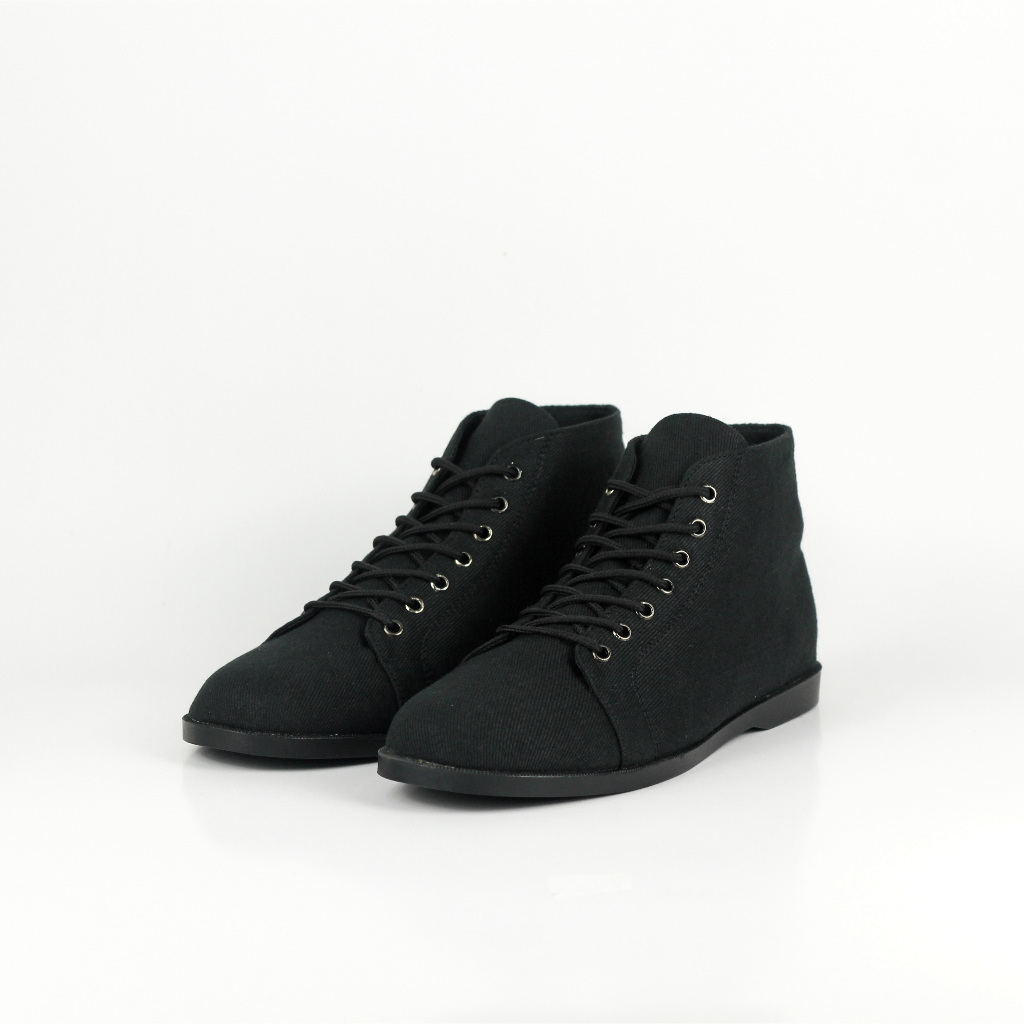 ELVRA - Sepatu Pria Sepatu Kasual Casual Sepatu Kanvas Canvas - Morven Full Black
