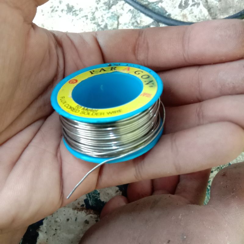 timah paragon erke ori / timah original paragon / tinol timah erke solder per setengah meter | timah