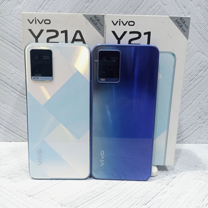 Vivo Y21 4/64 GB Extented Ram Handphone Second Bekas Fullset