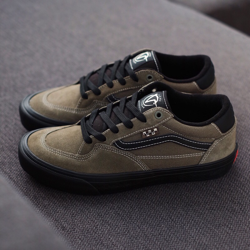 SEPATU VANS ORIGINAL RESMI ROWAN PRO SKATE OLIVE BLACK