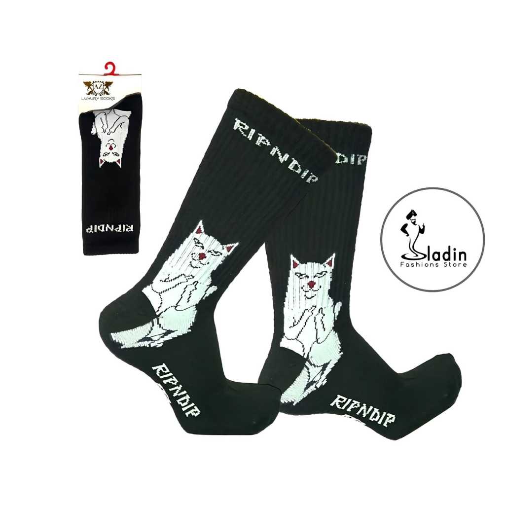 Kaos Kaki Oldschool Skate Premium  Motif RIPNDIP - Label Gantungan AZ Original