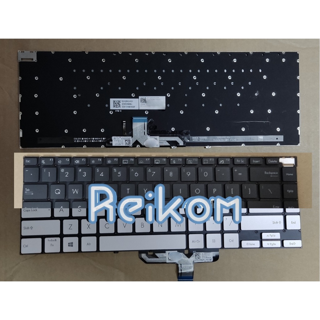 Keyboard Asus Zenbook 14x OLED UM5401 UM5401r UM5401ra UM5401q UM5401qa UX5400 UX5400e UX5400eg UX5400zb UX5400zf UX5401 UX5401ea UX5401za UX5401zas