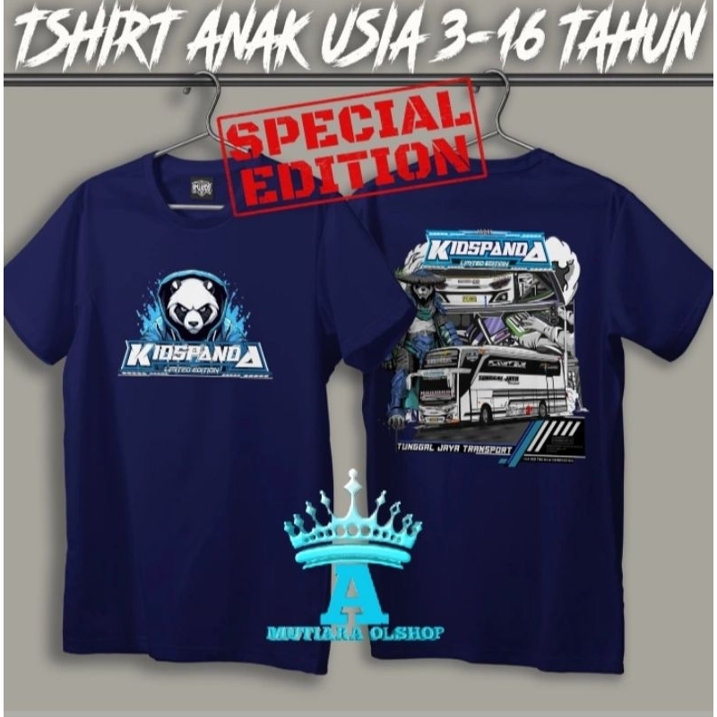 kaos kids panda/kaos atasan anak kids fanda/bus telolet/kaos bus telolet