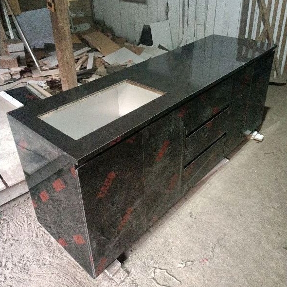 KITCHEN SET BAWAH 200 CM TOP TABLE GRANIT CUSTOM LUBANG