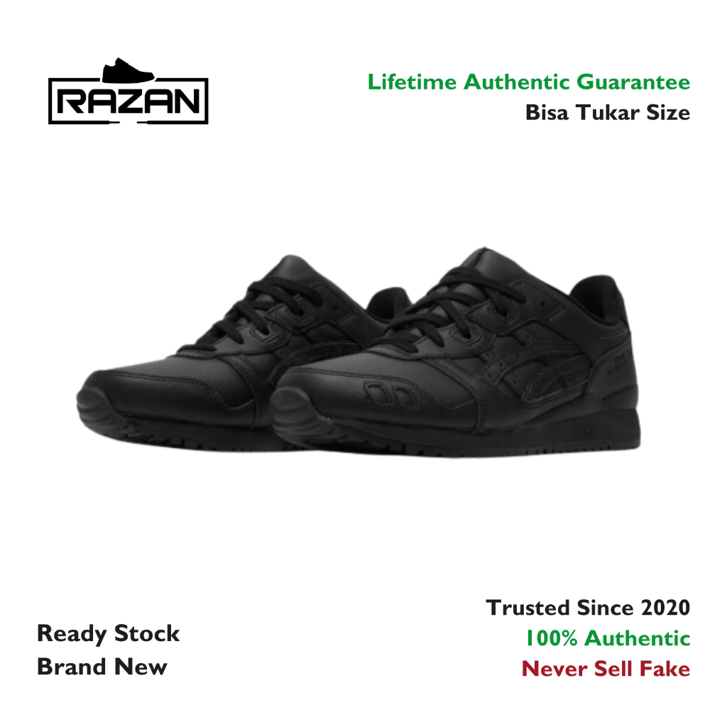 Asics Gel Lyte III Triple Black 100% Authentic Original