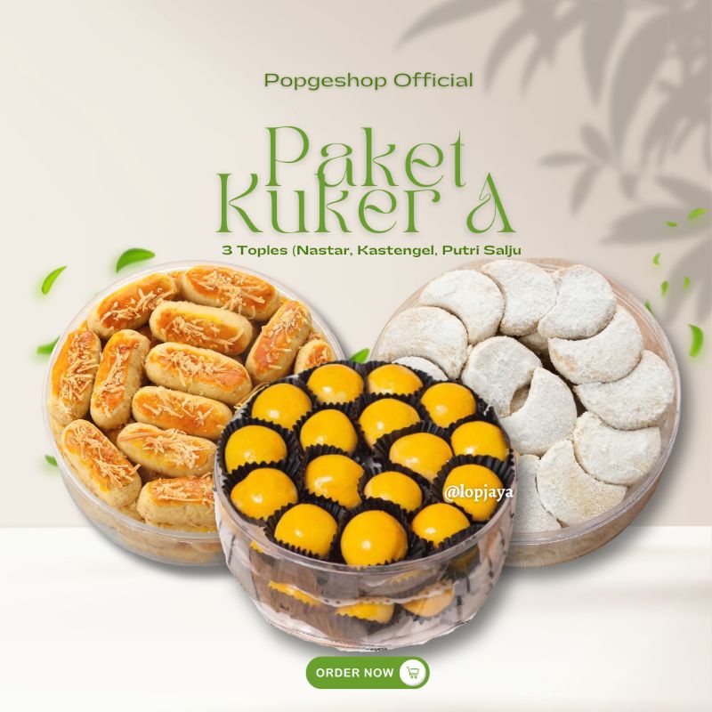 

Paket Kue Lebaran (Nastar, Kastengel, Putri Salju)