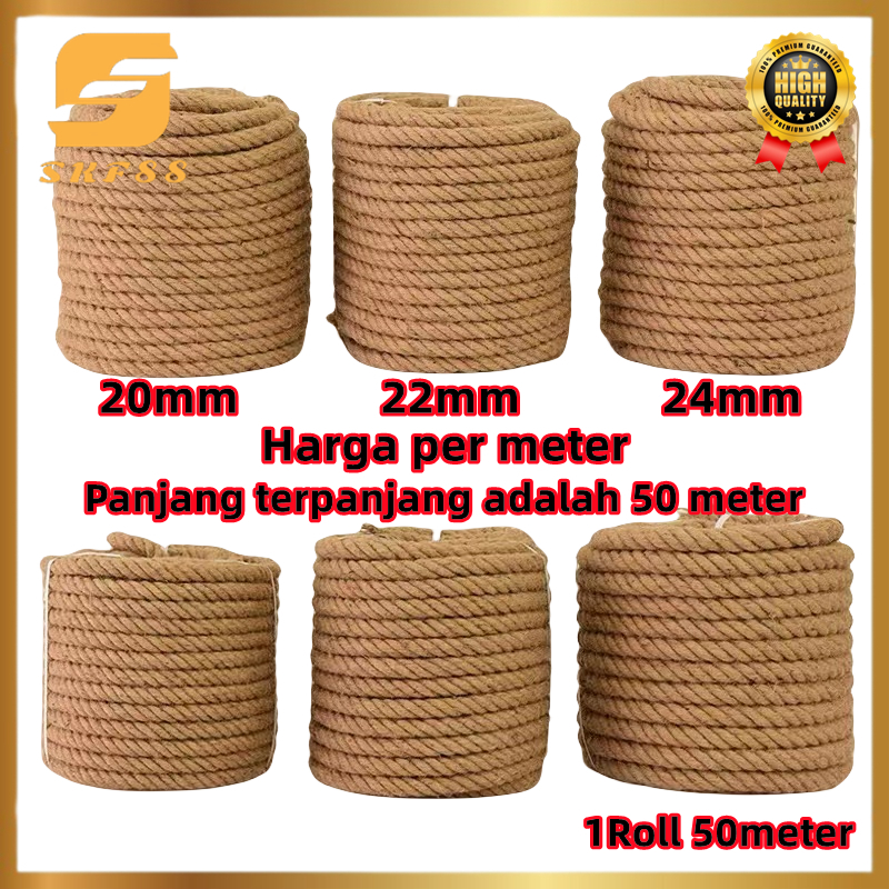 

Tali Tambang goni 20mm 22mm tarik tambang / Tali goni / Tali rami / Tali Serat goni / Tali mendong / Garukan Kucing / Tali Serat goni / Tali mendong