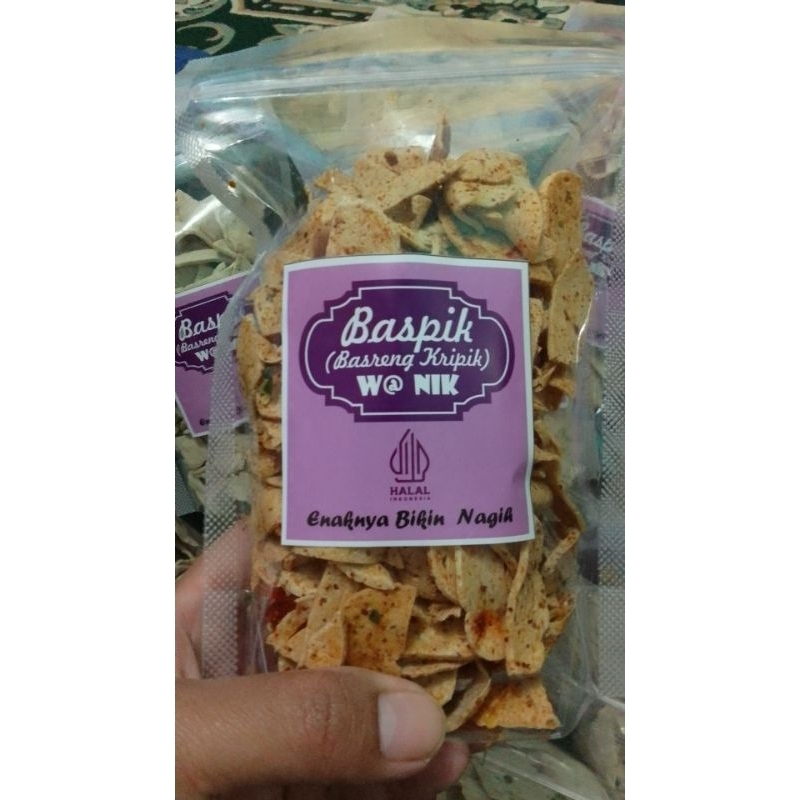 

Baspik Basreng Keripik W@ Nik 150gr pedas