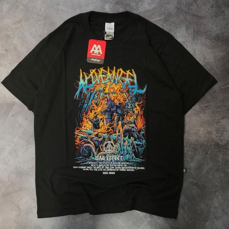Baju Distro Cowok / Kaos Pria Dewasa / Kaos Musik Metal War Effect / Underground / Kaos Distro Pria 