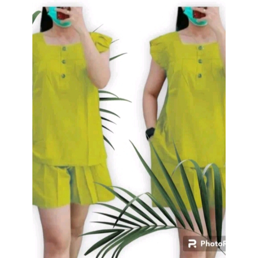 Baju Viral Setelan Kancing Depan Busui Frendy Serut Dada one set Wanita muslimah Terbaru kekinian