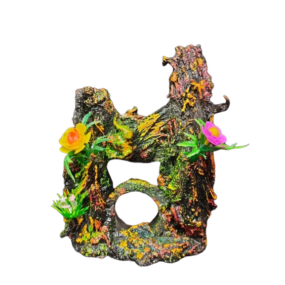 hiasan akuarium tebing reog besar