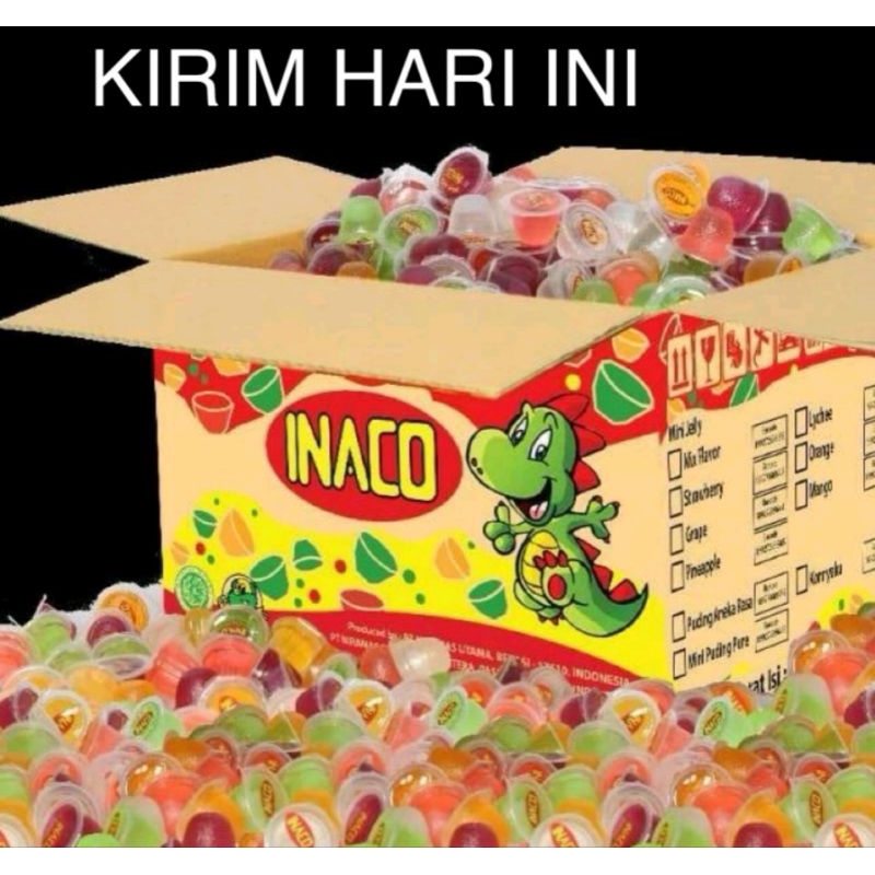 

SURABAYA JELLY INACO Exp 2026 FREE BUBLE WRAP inaco 1kg/990gr isi antara 63-65pcs exp 2026