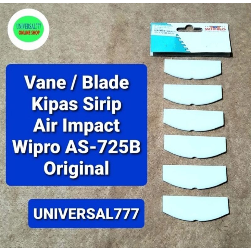 Wipro Vane Blade AS 725B Sirip Kipas Air Impact 1" Mesin Pembuka Baut Roda Truk 1 Inchi AS 725 B
