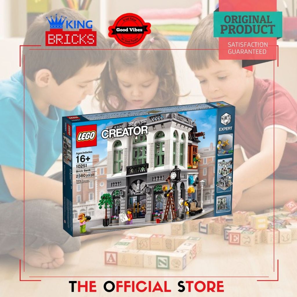 LEGO Original CREATOR EXPERT 10251 Brick Bank - Mainan Anak Koleksi Lego Modular Lego Rare Kolektor