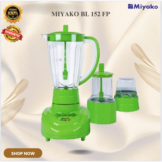 MIYAKO BLENDER PLASTIK BL 152 FP/AP HIJAU BLENDER PLASTIK/BL152/BL-152/ORIGINAL MIYAKO/GARANSI RESMI