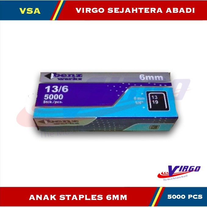 

BENZ ANAK STAPLES ANAK HEKTER PAKU TEMBAK 8MM DAN 6MM 5000pcs