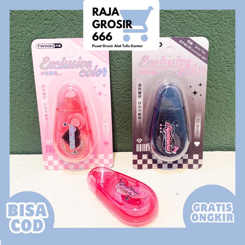 

TIP X barbie bentuk OVAL TG-B6682 TIPE X BARBIE CORRECTION TAPE ROLL BAGUS MURAH TERJANGKAU