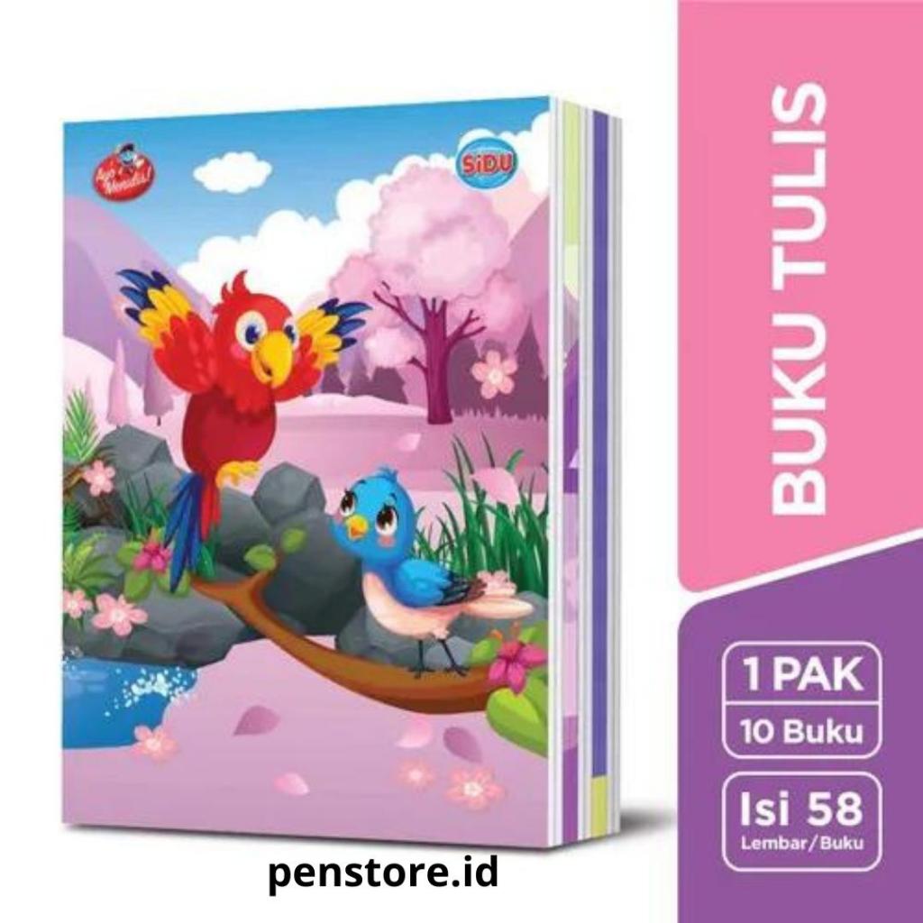 

[1 PACK ISI 10 BUKU] Buku Tulis SIDU Isi 58 Lembar