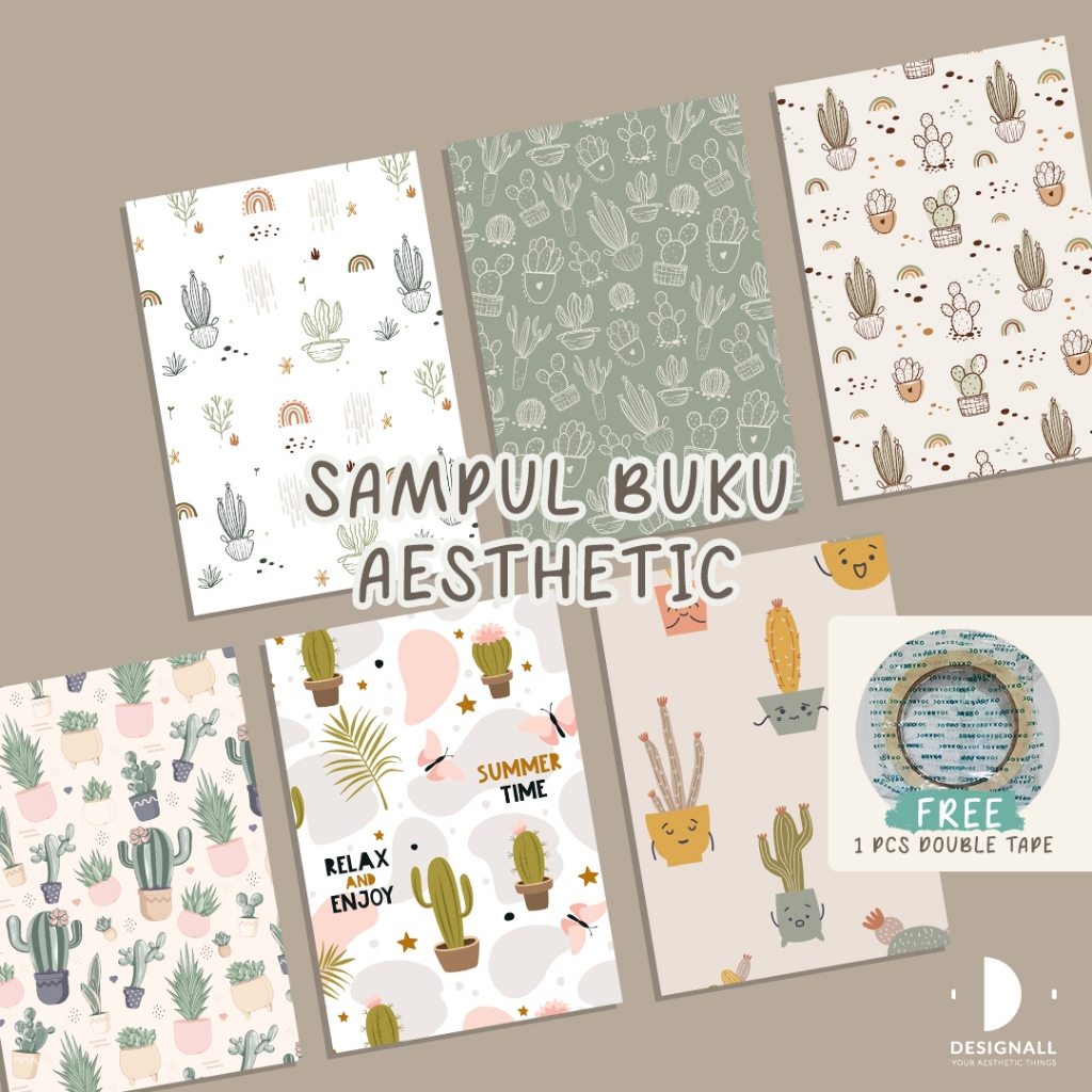

(ISI 6 PCS) Designall Sampul Buku Aesthetic - Sampul Buku Motif - Sampul Buku Bigboss / Sidu - SV