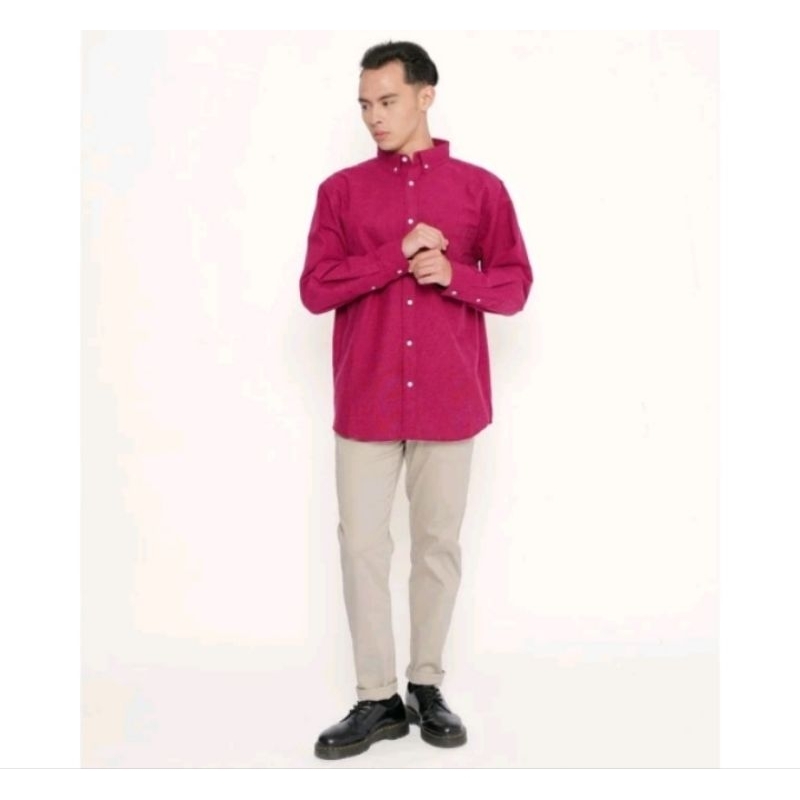 ERIGO Kemeja Maroon Corduroy Flanel -L