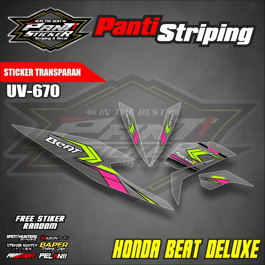 Striping Transparan List Variasi Beat Deluxe New 2020 2021 2022 2023 - Sticker Beat Street New Sudah