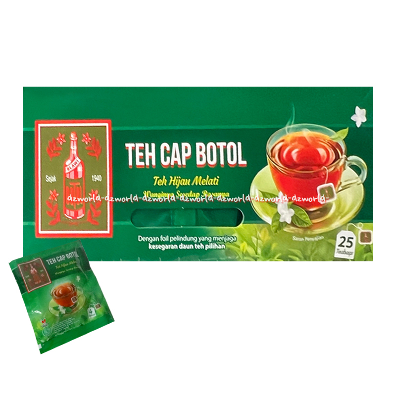 

Teh Cap Botol 25teabag Teh Hijau Melati Teh Celup Aroma Jasmin Melati Teh Tjap Botol Green Tea Jasmine Bottle