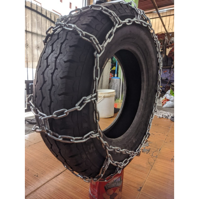 [185 100/102P R14C] Rantai Ban mobil berlumpur galvanis , rantai ban mobil off road