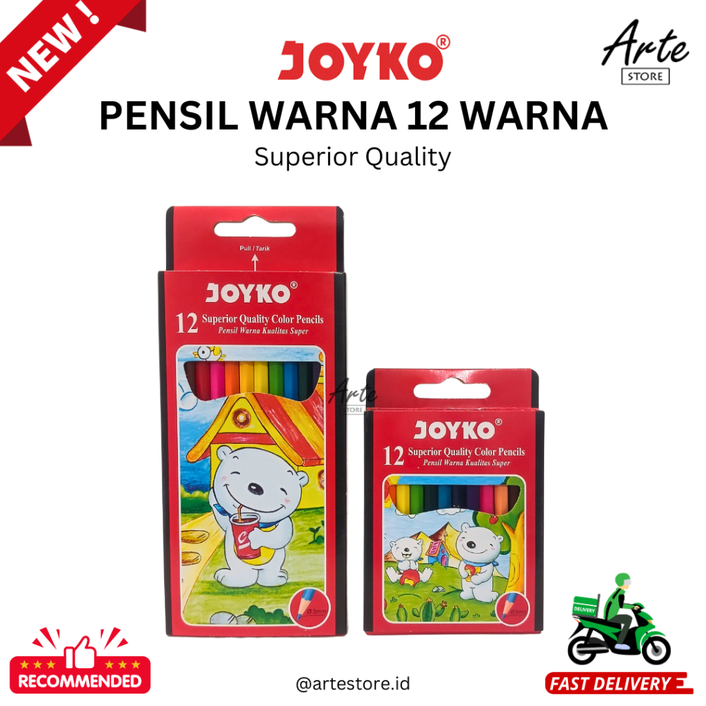 

Pensil Warna 12 Warna Kecil - Joyko Mini Color Pencil